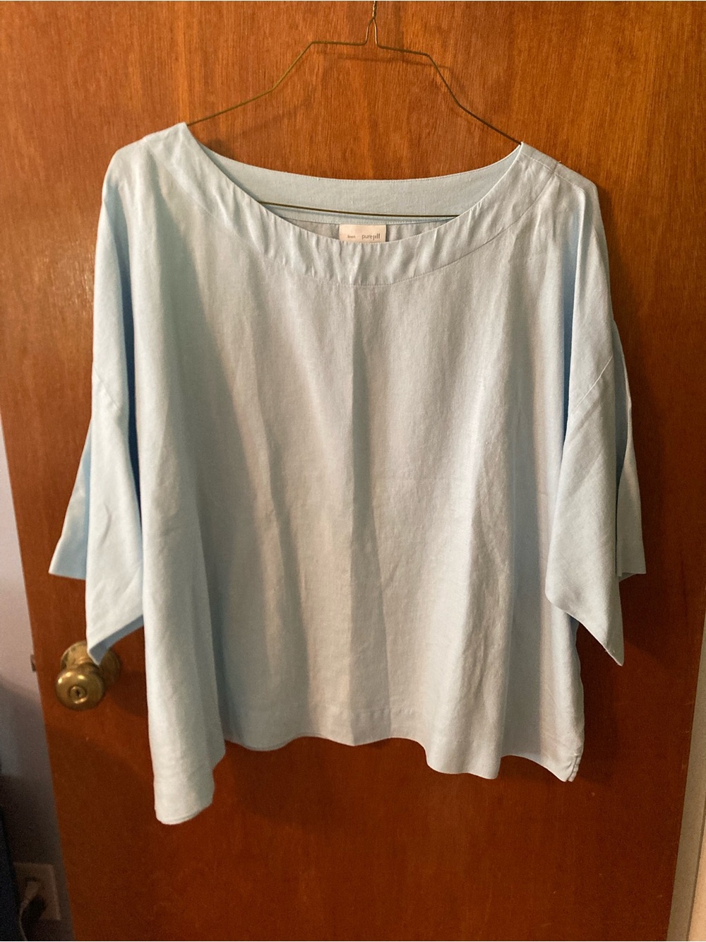 Light Blue Women’s Relaxed Scoop Neck Top